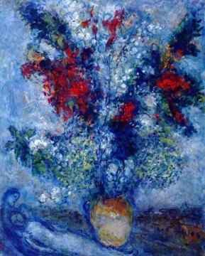 Bouquet de fleurs contemporain Marc Chagall Peinture à l'huile
